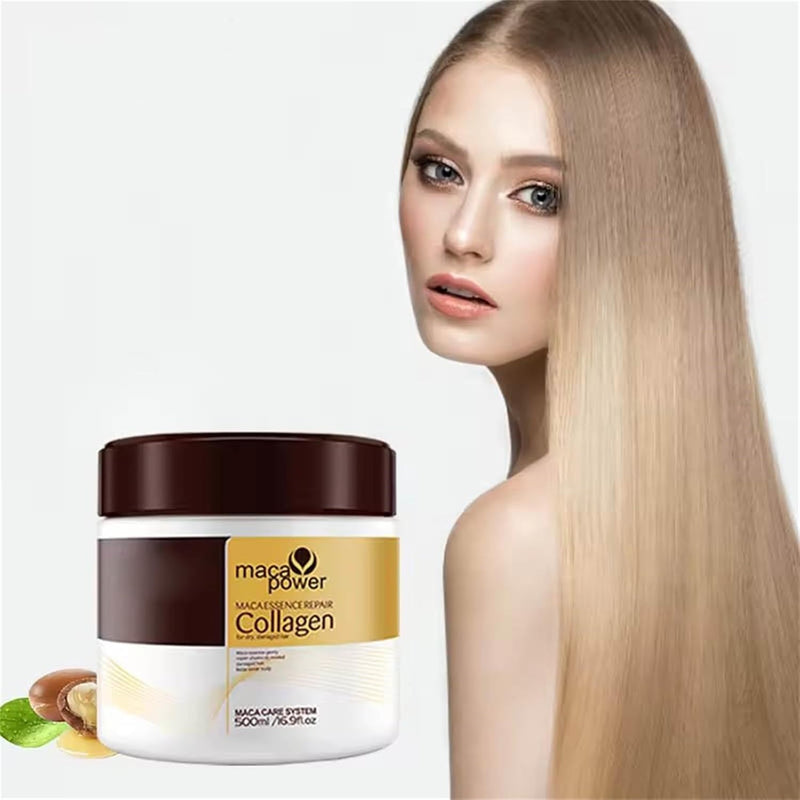 Karseell Collagen Hair Treatment Mask - Deep Repair Conditioning Argan Oil Collagen Hair Mask Essence For Dry Damaged & All Hair Types - 500ml