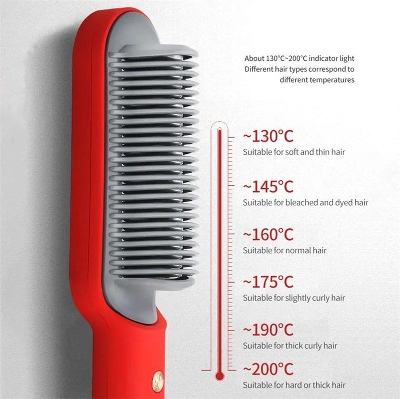 HQT-909  Hair Straightener Brush For Girls Comb Style / Hair Styling Hair Comb Brush Multi Color